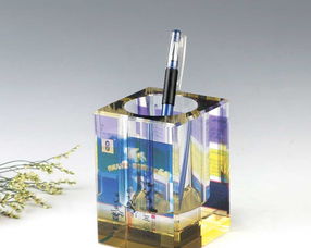 精致办公新选择 高档黑水晶笔筒，典雅与实用的完美融合